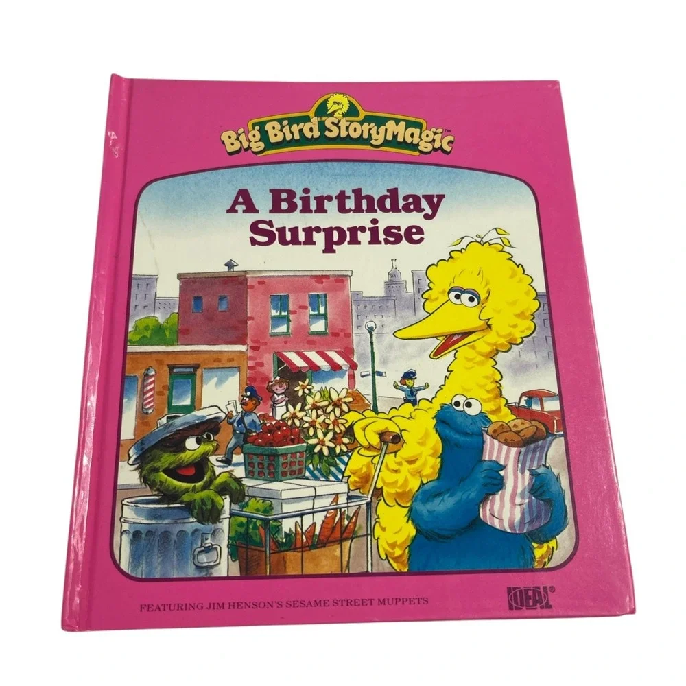 Sesame Street Big Bird Story Magic Book Cassette A Birthday Surprise Ideal
